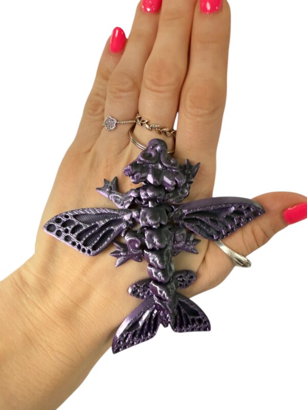 Butterfly Dragon, motyli smok ze skrzydłami, przegubowy Smok Brelok - obrazek 3