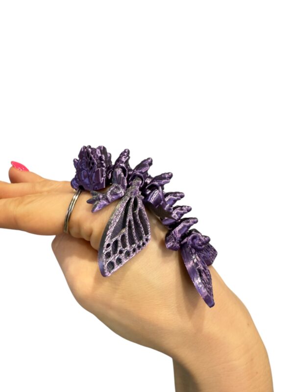Butterfly Dragon, motyli smok ze skrzydłami, przegubowy Smok Brelok - obrazek 2