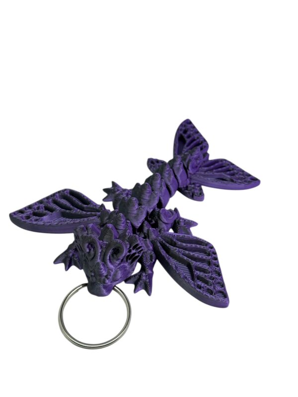 Butterfly Dragon, motyli smok ze skrzydłami, przegubowy Smok Brelok - obrazek 4