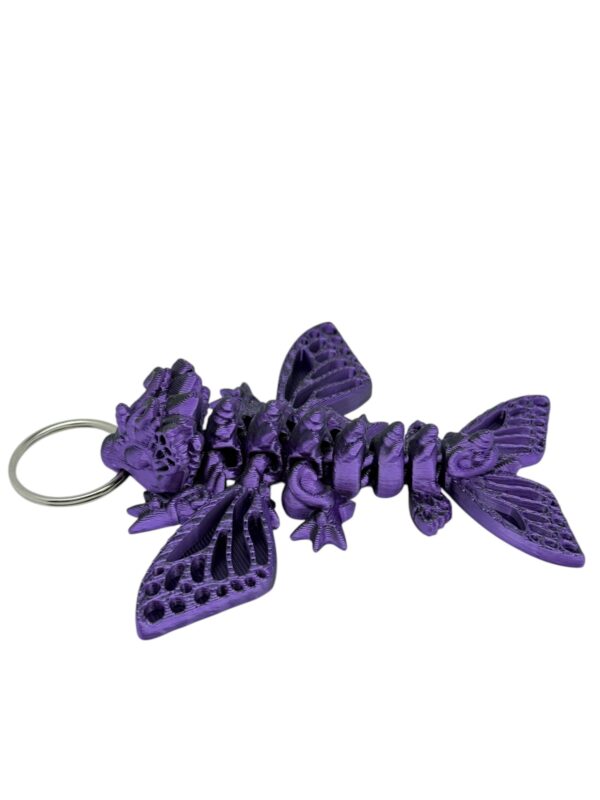 Butterfly Dragon, motyli smok ze skrzydłami, przegubowy Smok Brelok - obrazek 5