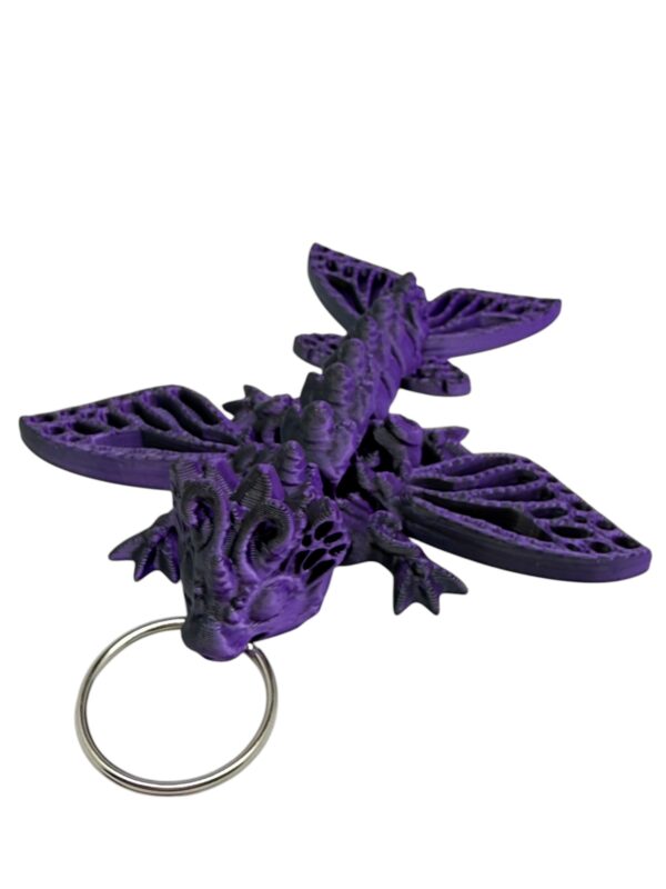 Butterfly Dragon, motyli smok ze skrzydłami, przegubowy Smok Brelok - obrazek 6