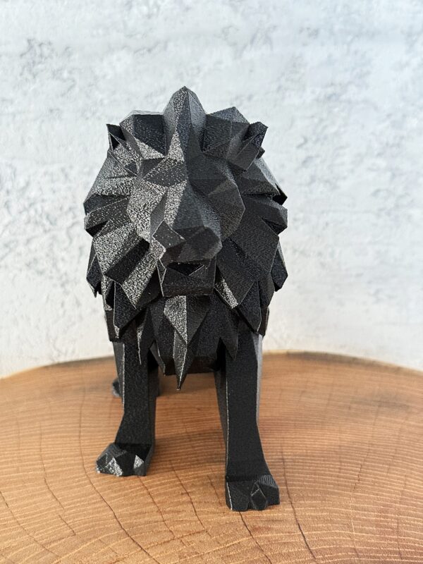 Duży Lew Low Poly, figurka, dekoracja, ozdoba w nowoczesnym stylu - obrazek 4