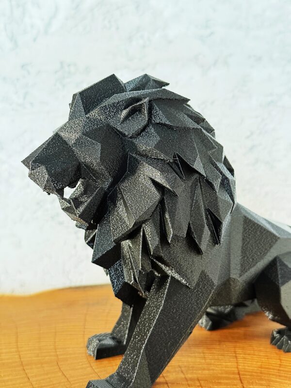 Duży Lew Low Poly, figurka, dekoracja, ozdoba w nowoczesnym stylu - obrazek 5