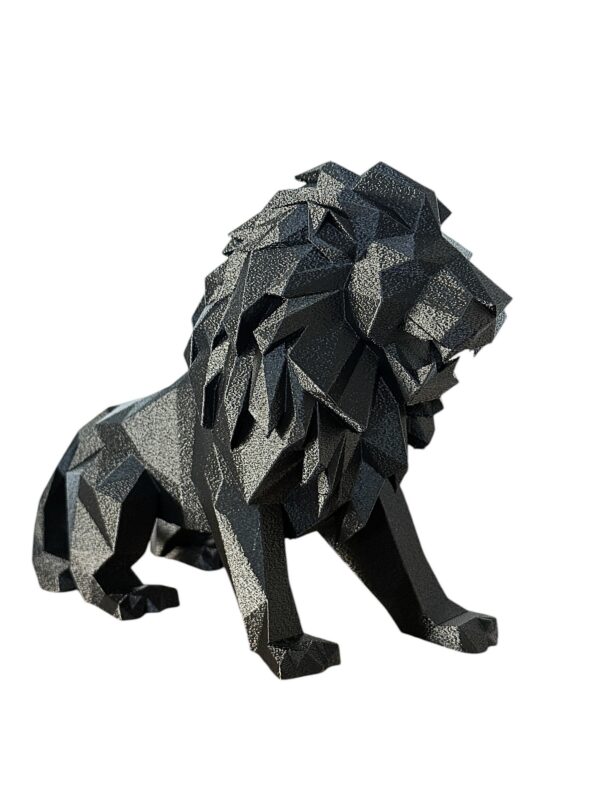 Duży Lew Low Poly, figurka, dekoracja, ozdoba w nowoczesnym stylu