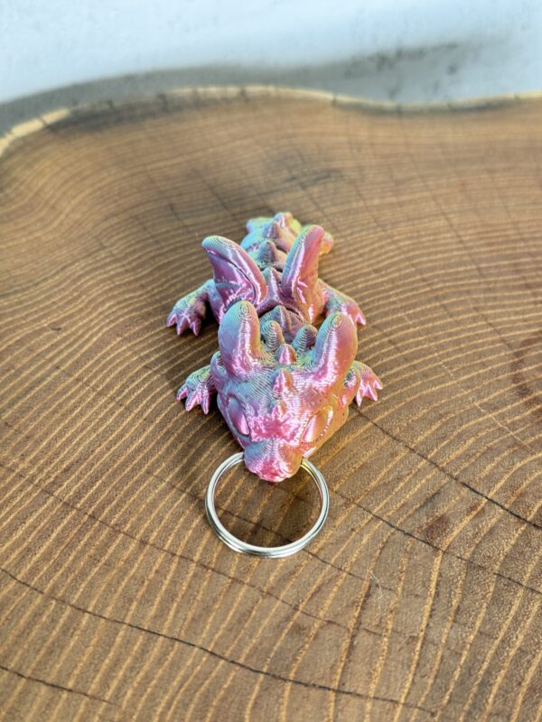 Brelok smok ze skrzydłami, dragon, przegubowy brelok – Druk 3D, prezent - obrazek 4