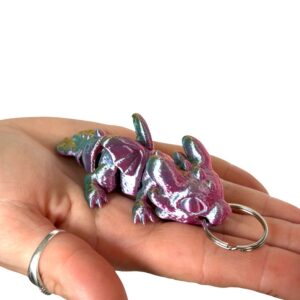 Brelok smok ze skrzydłami, dragon, przegubowy brelok – Druk 3D, prezent