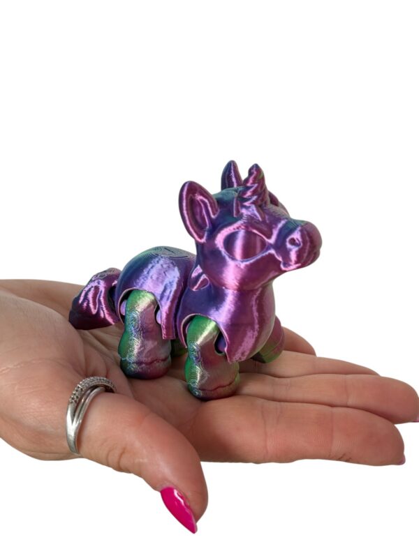 Jednorożec 3D ruchomy, magiczna figurka, zabawka, prezent - obrazek 3