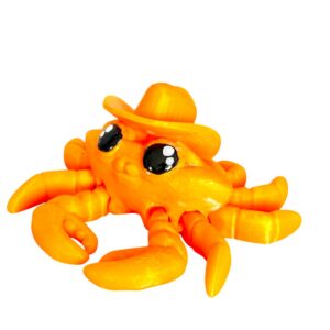 Krab Kowboj – unikalna figurka z ruchomymi odnóżami, prezent, ręczne malowanie