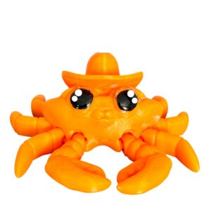 Krab Kowboj – unikalna figurka z ruchomymi odnóżami, prezent, ręczne malowanie