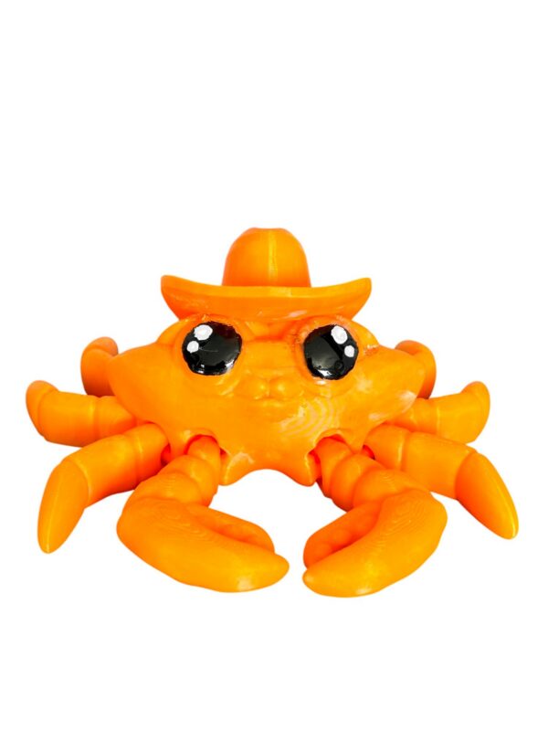 Krab Kowboj – unikalna figurka z ruchomymi odnóżami, prezent, ręczne malowanie - obrazek 4