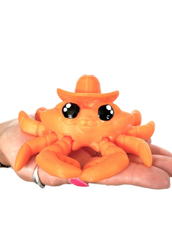 Krab Kowboj – unikalna figurka z ruchomymi odnóżami, prezent, ręczne malowanie - obrazek 6