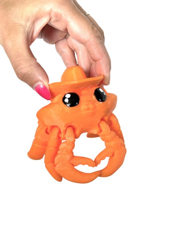 Krab Kowboj – unikalna figurka z ruchomymi odnóżami, prezent, ręczne malowanie - obrazek 7