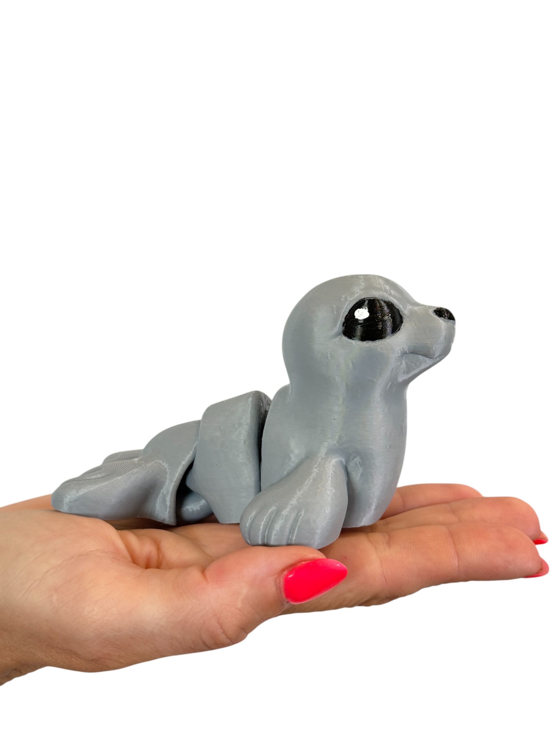 Foka 3D – unikalna ruchoma figurka, prezent, ręczne malowanie - obrazek 2