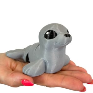 Foka 3D – unikalna ruchoma figurka, prezent, ręczne malowanie