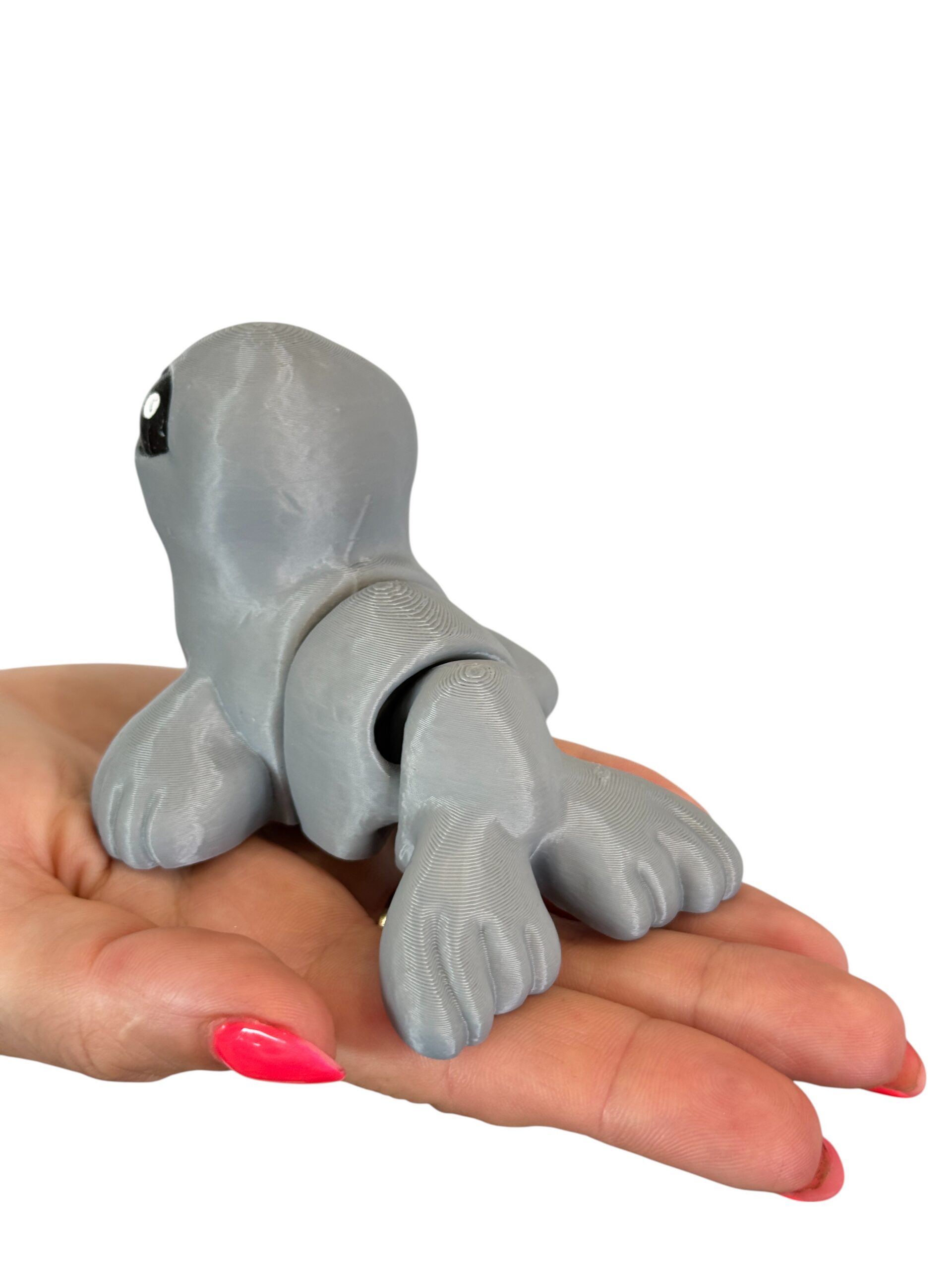 Foka 3D – unikalna ruchoma figurka, prezent, ręczne malowanie - obrazek 3