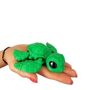 Żółw morski 3D – unikalna ruchoma figurka, prezent, ręczne malowanie