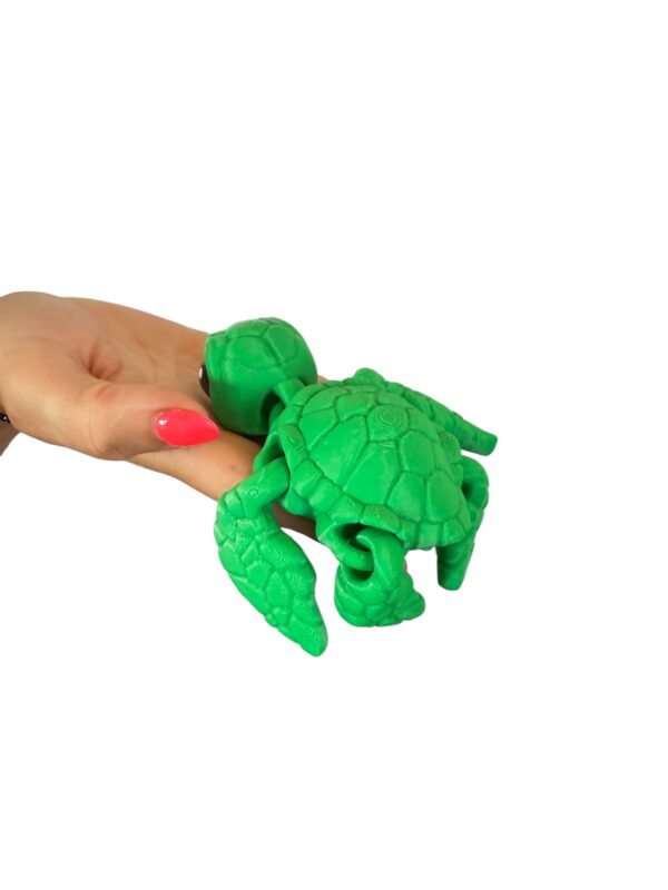 Żółw morski 3D – unikalna ruchoma figurka, prezent, ręczne malowanie - obrazek 4