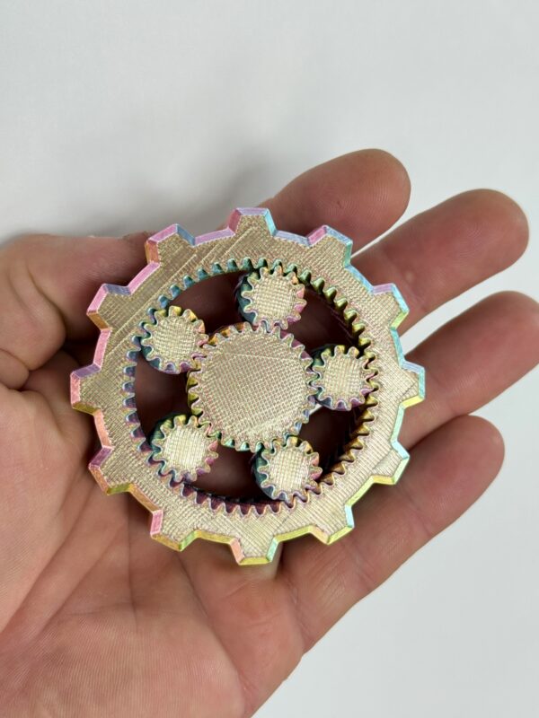 Fidget Gear Spinner 6 zębatek – Świetna zabawka antystresowa, gadżet - obrazek 5
