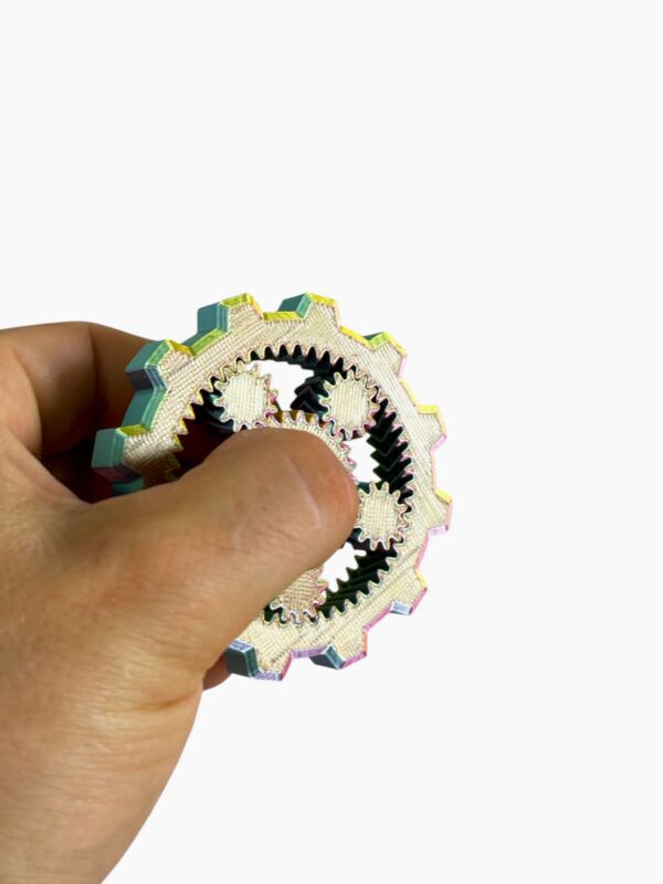 Fidget Gear Spinner 6 zębatek – Świetna zabawka antystresowa, gadżet - obrazek 7