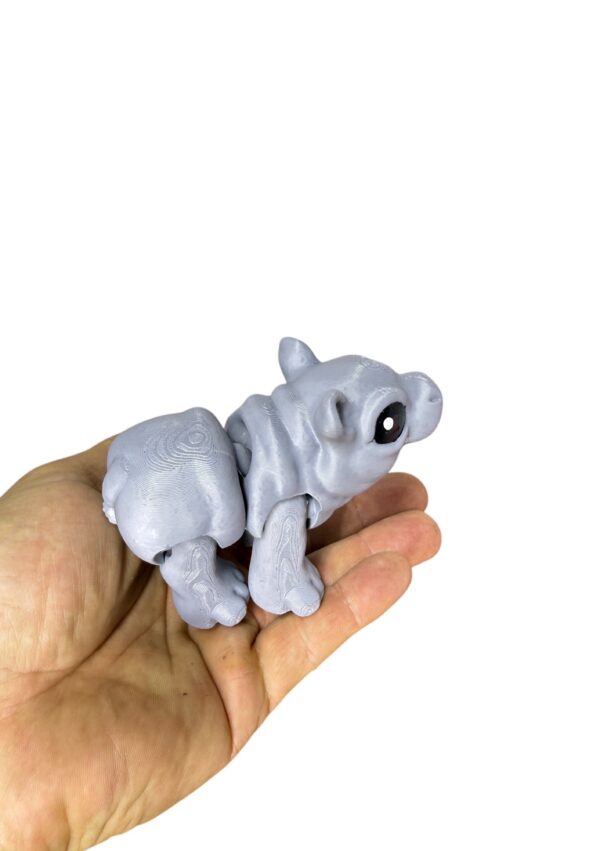 Hipopotam 3D – unikalna ruchoma figurka, prezent, ręcznie malowane - obrazek 2
