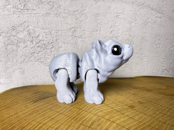 Hipopotam 3D – unikalna ruchoma figurka, prezent, ręcznie malowane - obrazek 6