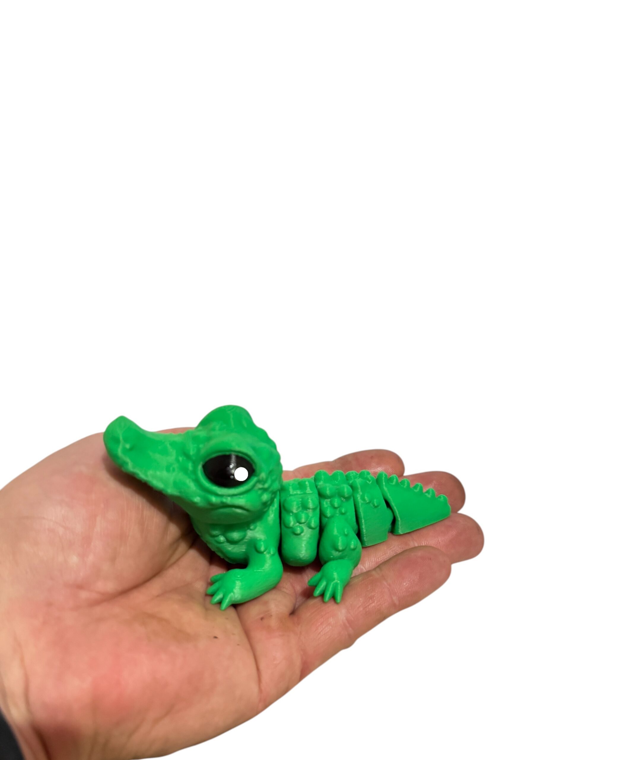 Krokodyl 3D – unikalna ruchoma figurka, prezent, ręczne malowanie - obrazek 2