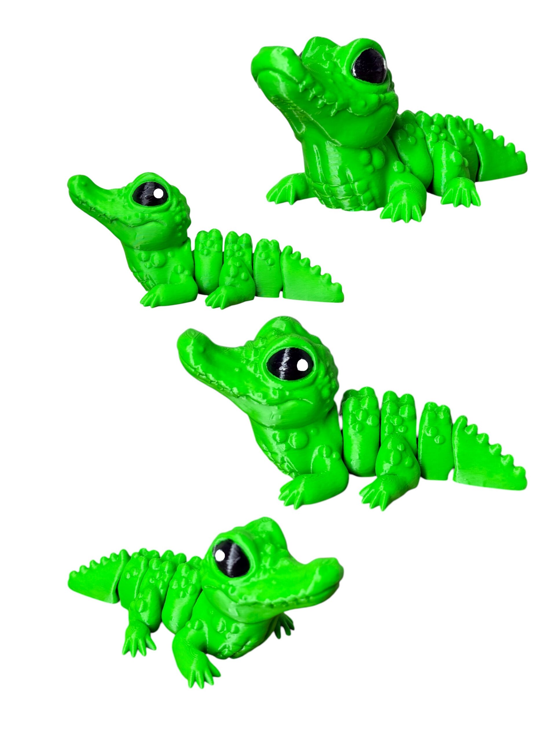 Krokodyl 3D – unikalna ruchoma figurka, prezent, ręczne malowanie - obrazek 4