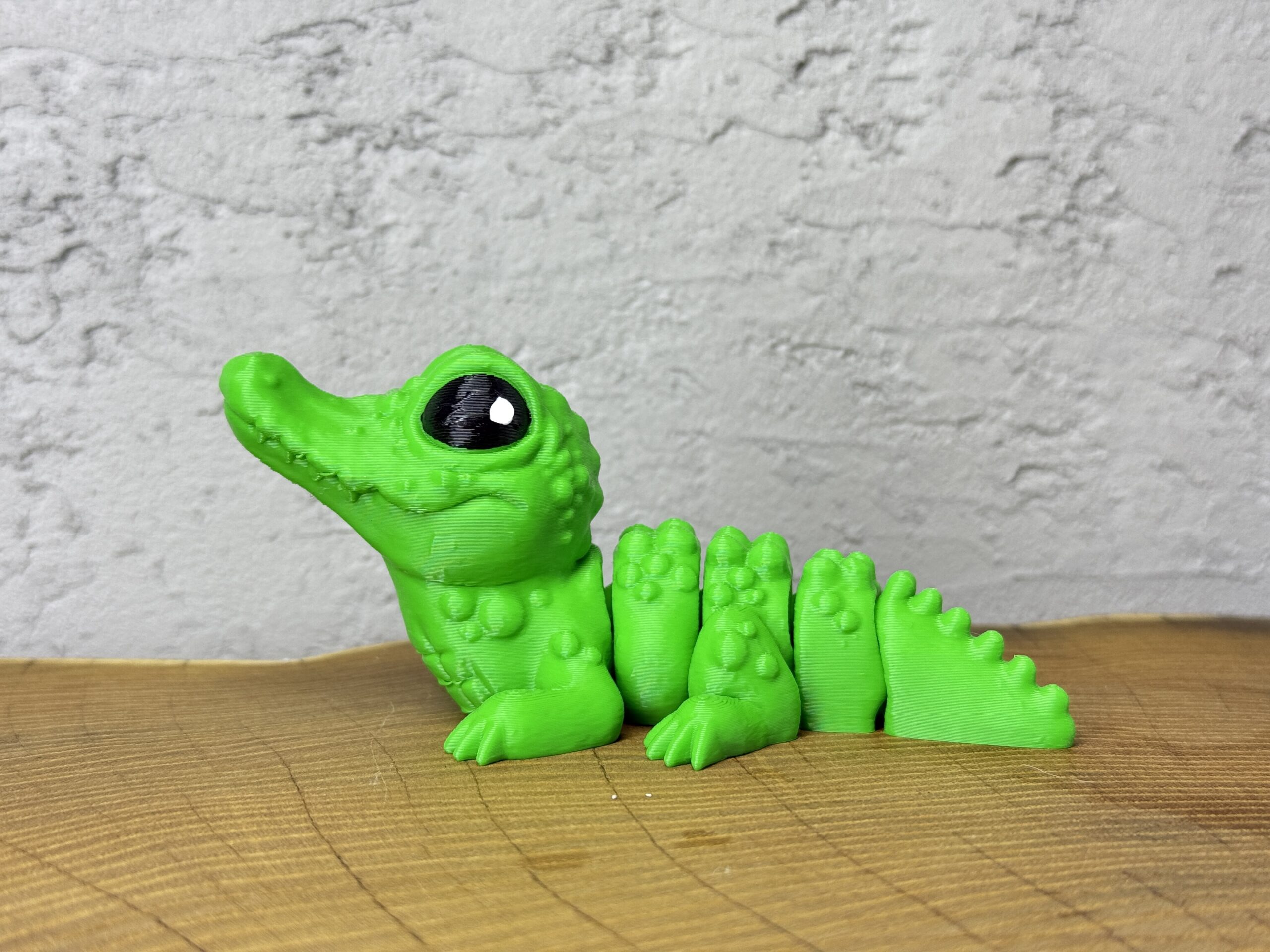 Krokodyl 3D – unikalna ruchoma figurka, prezent, ręczne malowanie - obrazek 5