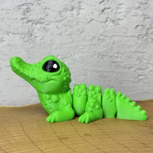 Krokodyl 3D – unikalna ruchoma figurka, prezent, ręczne malowanie