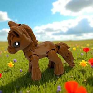 Konik 3D – unikalna ruchoma figurka, prezent, ręcznie malowane
