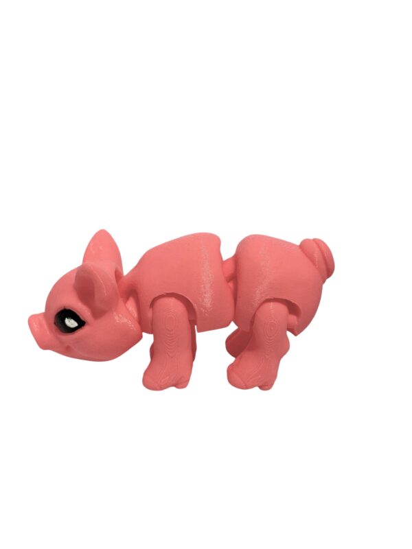Świnka 3D – unikalna ruchoma figurka, prezent, ręczne malowanie - obrazek 3