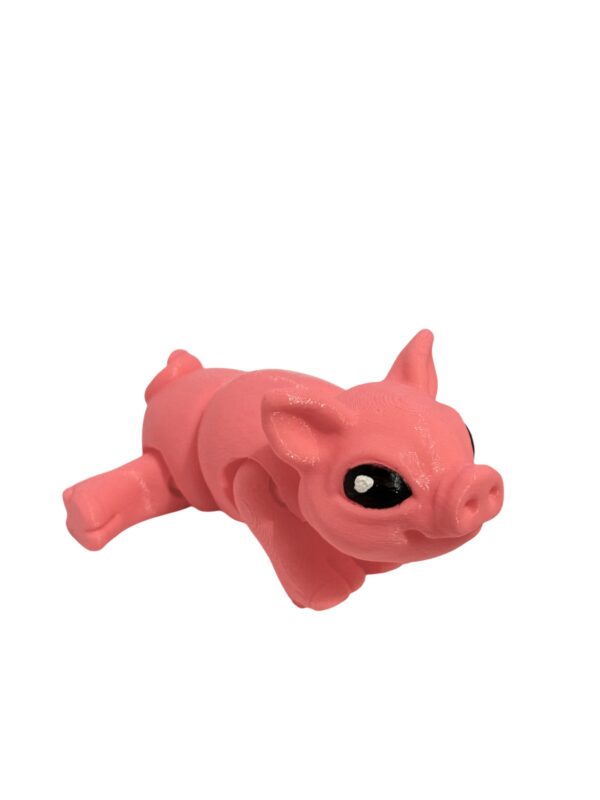 Świnka 3D – unikalna ruchoma figurka, prezent, ręczne malowanie - obrazek 5
