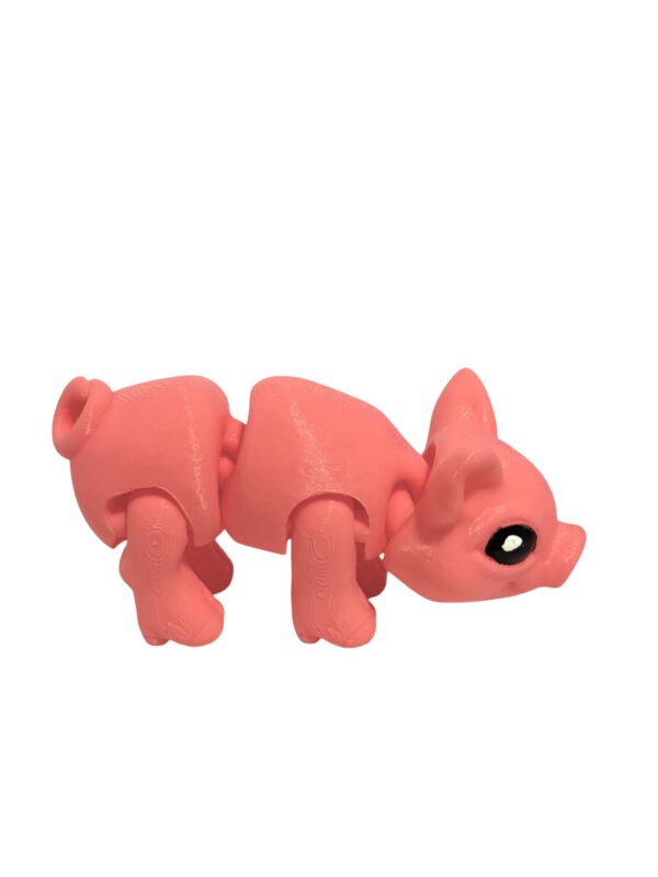 Świnka 3D – unikalna ruchoma figurka, prezent, ręczne malowanie - obrazek 9