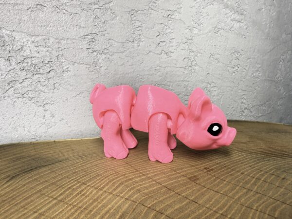 Świnka 3D – unikalna ruchoma figurka, prezent, ręczne malowanie - obrazek 13