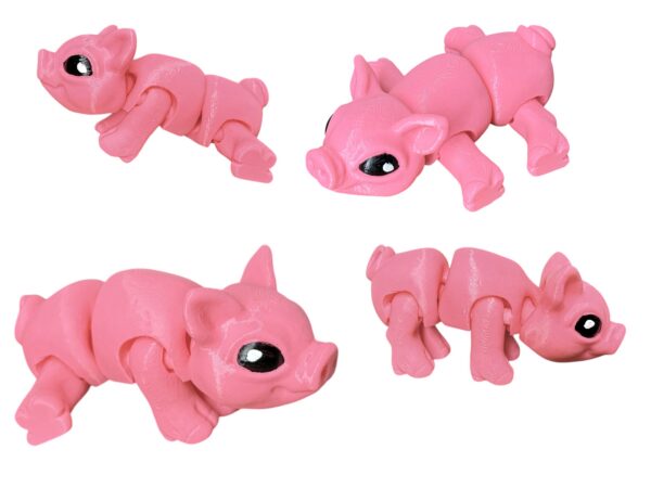 Świnka 3D – unikalna ruchoma figurka, prezent, ręczne malowanie - obrazek 12