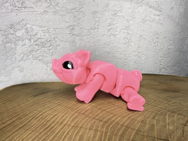 Świnka 3D – unikalna ruchoma figurka, prezent, ręczne malowanie - obrazek 14