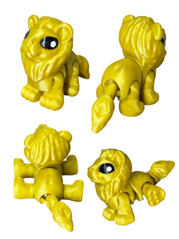 Lew 3D – unikalna ruchoma figurka, prezent, ręczne malowanie - obrazek 3