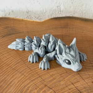 Kryształowy Wilk 3D – unikalna ruchoma figurka, prezent, ręczne malowanie