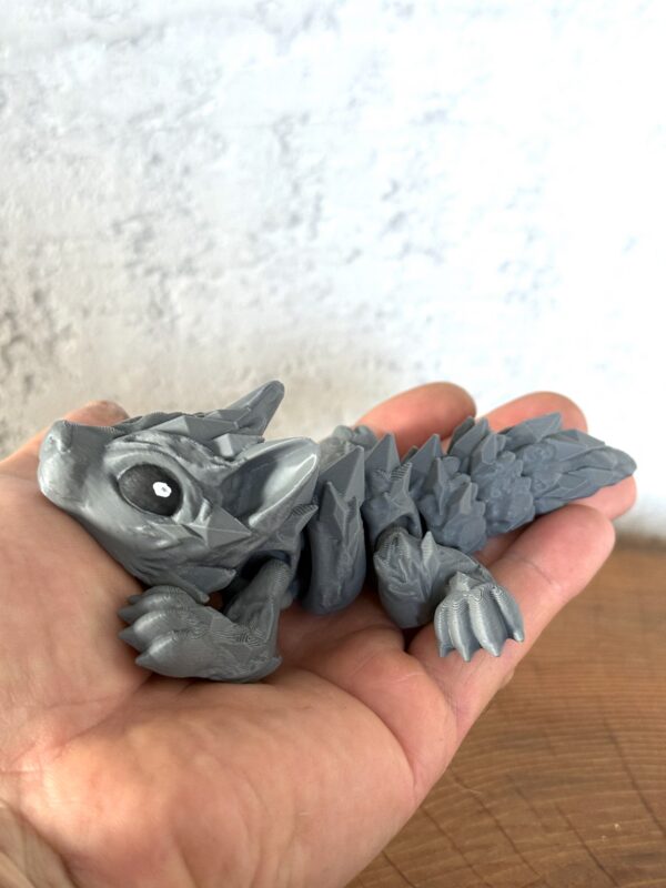 Kryształowy Wilk 3D – unikalna ruchoma figurka, prezent, ręczne malowanie - obrazek 7