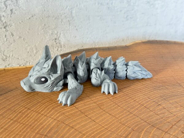 Kryształowy Wilk 3D – unikalna ruchoma figurka, prezent, ręczne malowanie - obrazek 4