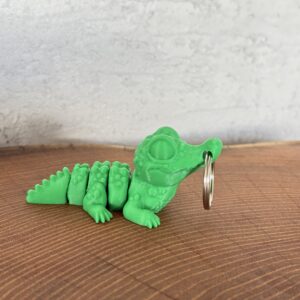 Ruchomy Krokodyl, dekoracja-mini figurka-zabawka-prezent-brelok