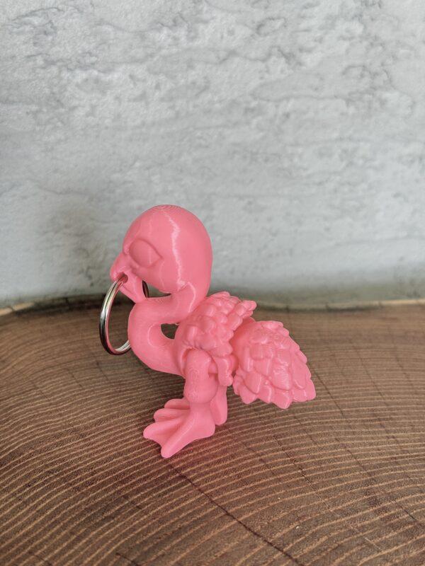 Ruchomy Flaming, dekoracja-mini figurka-zabawka-prezent-brelok - obrazek 5