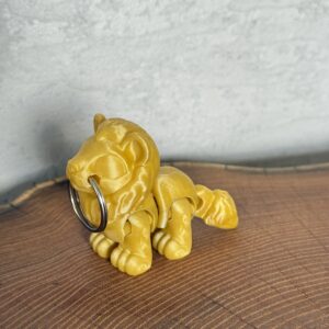 Ruchomy Lew, dekoracja-mini figurka-zabawka-prezent-brelok