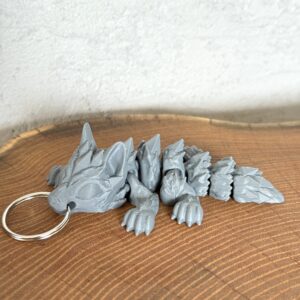 Ruchomy Kryształowy Wilk, dekoracja-mini figurka-zabawka-prezent-brelok