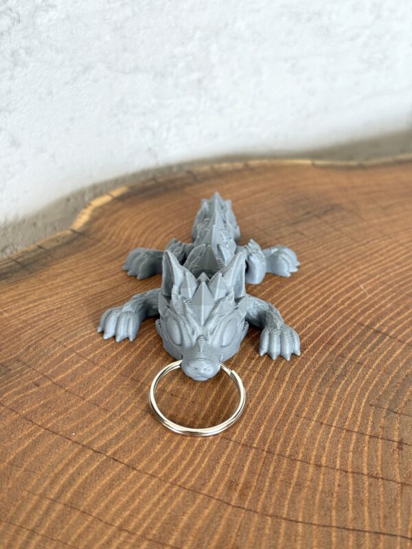 Ruchomy Kryształowy Wilk, dekoracja-mini figurka-zabawka-prezent-brelok - obrazek 5