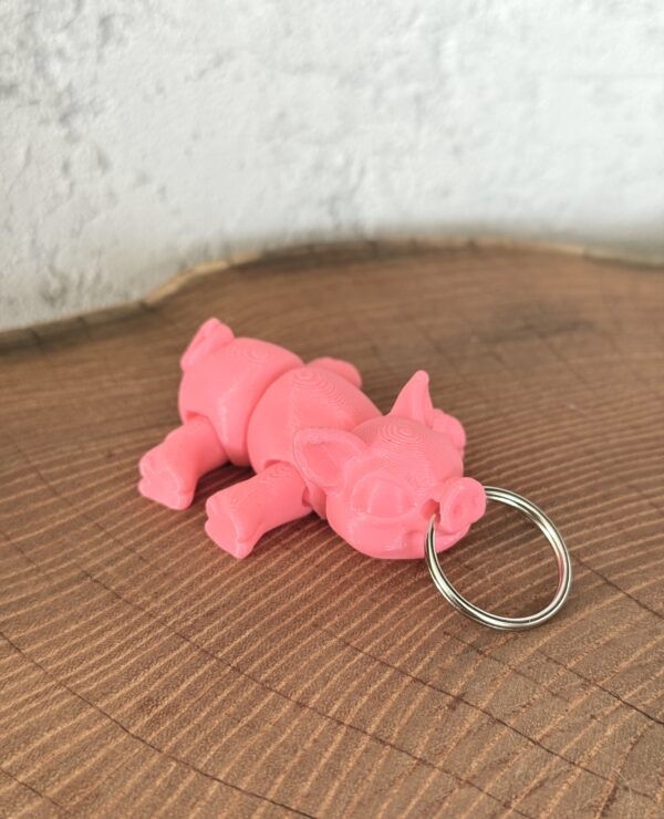 Ruchoma Świnka, dekoracja-mini figurka-zabawka-prezent-brelok - obrazek 5