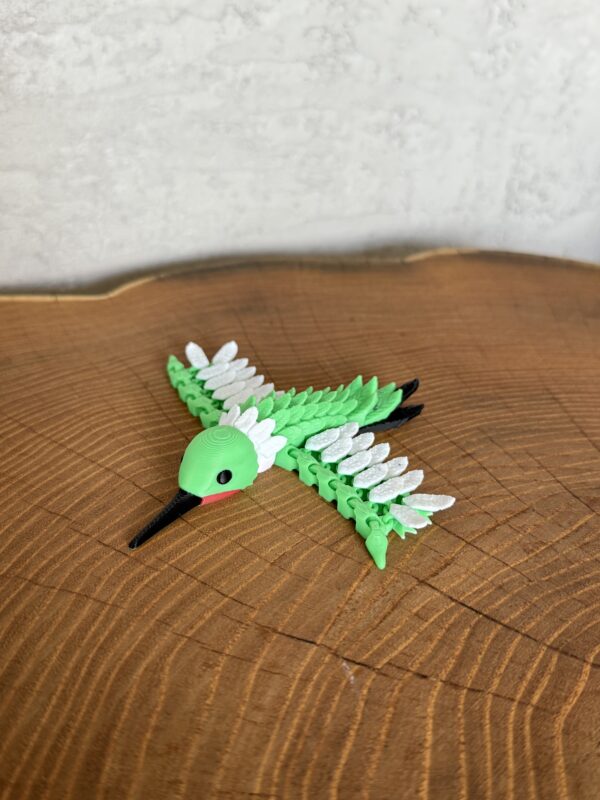 Koliber 3D pełen ruchu, wspaniały kolorowy ptak 3D, prezent, figurka, gadżet - obrazek 5