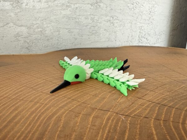 Koliber 3D pełen ruchu, wspaniały kolorowy ptak 3D, prezent, figurka, gadżet - obrazek 6