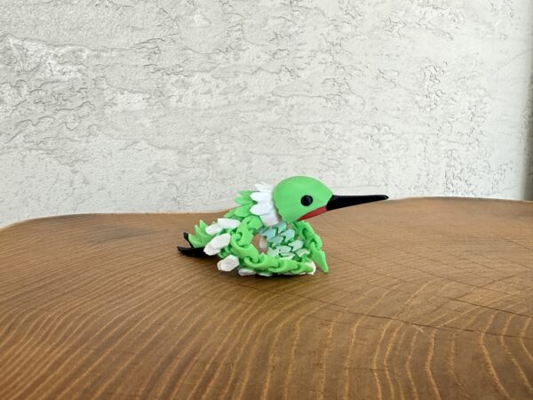 Koliber 3D pełen ruchu, wspaniały kolorowy ptak 3D, prezent, figurka, gadżet - obrazek 11