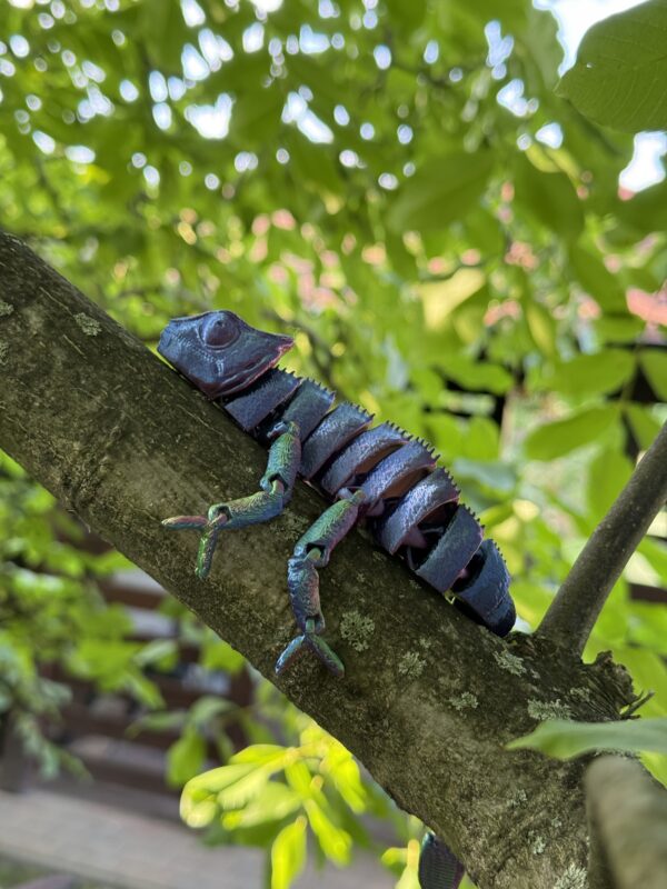 Kameleon przegubowa, ruchoma figurka, prezent, gadżet - obrazek 3